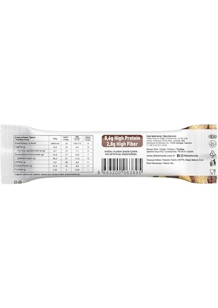 Fellas Vegan Protein Bar - Yer Fıstığı ve Kakaolu 40G x 12 Adet fiyatları