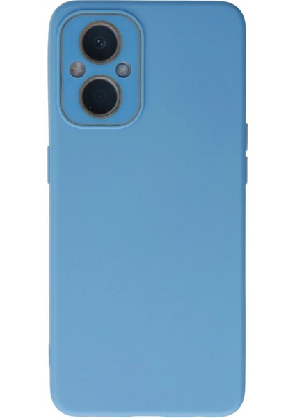 Oppo Reno 7 Lite Kılıf Lansman Glass Kapak - Mavi - FKU9509-2021