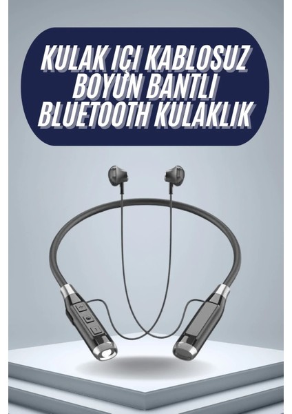 120 Saat Bluetooth Kulaklık Kablolu Boyun Askılı Sd Kart Girişli Anc Özellikli