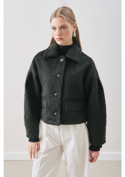 Boucle Kısa Kaban Siyah modelleri