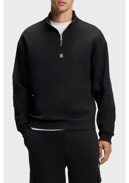 Pamuklu Regular Fit Yarım Fermuarlı Dik Yaka Sweat Erkek Sweat 50546402 001