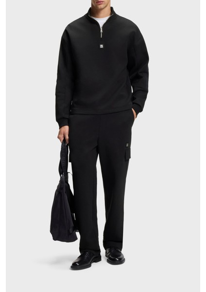 Pamuklu Regular Fit Yarım Fermuarlı Dik Yaka Sweat Erkek Sweat 50546402 001 fiyatları