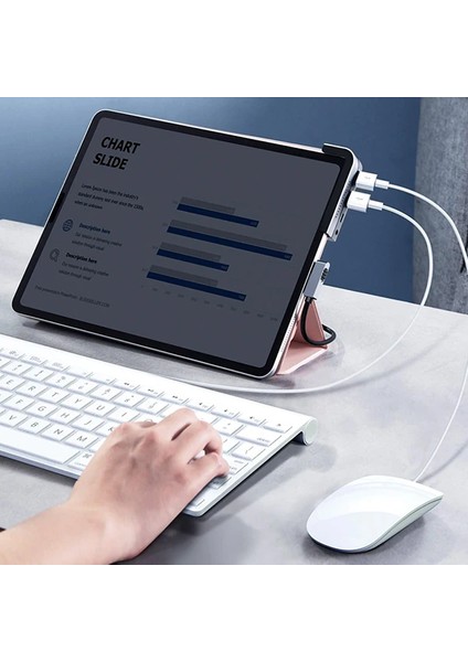 Baseus Bending Angle No.7 Çok Fonksiyonlu 6 Port Type-C Hub (CAHUB-CWJ0G)-(5775) - ?13?29E0-7G4213 indirimleri