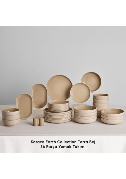 Earth Collection Terra 36 Parça 8 Kişilik Yemek Takımı Bej modelleri