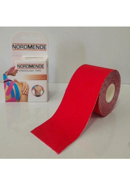 Kınesıo Tape Ağrı Bandı 5cm x 5 Metre - Kırmızı, Kınesıo Bant, Kinesıology Tape Bant