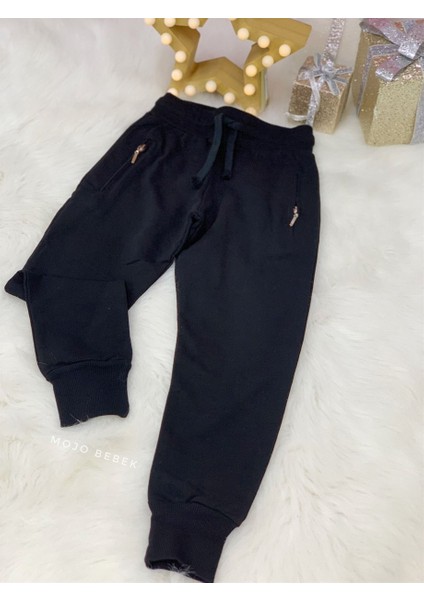 Erkek Çocuk Fermuarlı Cepli Eşofman Altı 04100 Siyah fırsatları