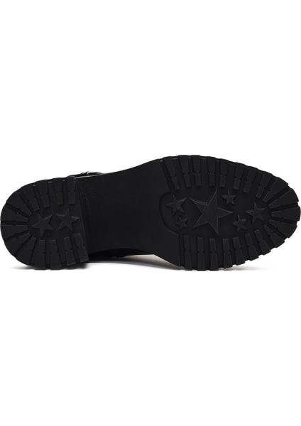 Kadın Siyah Fermuarlı Kalın Topuklu Bot 25WFE251518