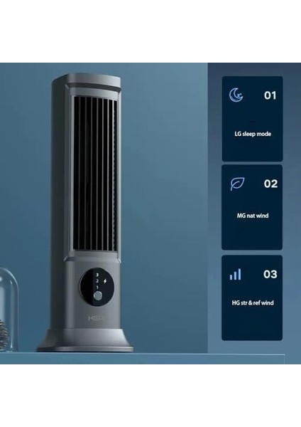 USB Şarjlı Sessiz Kule Tipi Masaüstü Mini Fan 3 Kademe Ofis Tipi Soğutucu Kule Fanı modelleri
