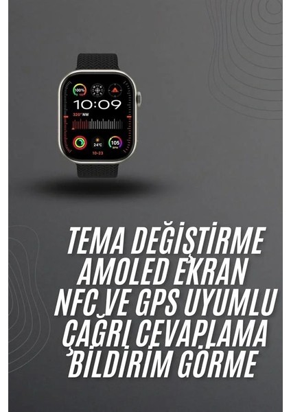 Akıllı Saat 2.02 Inch Nabız Ölçer Arama Konuşma Müzik Dinleme