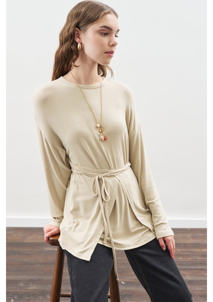 Beli Bağlama Tasarımlı Bluz Taş modelleri