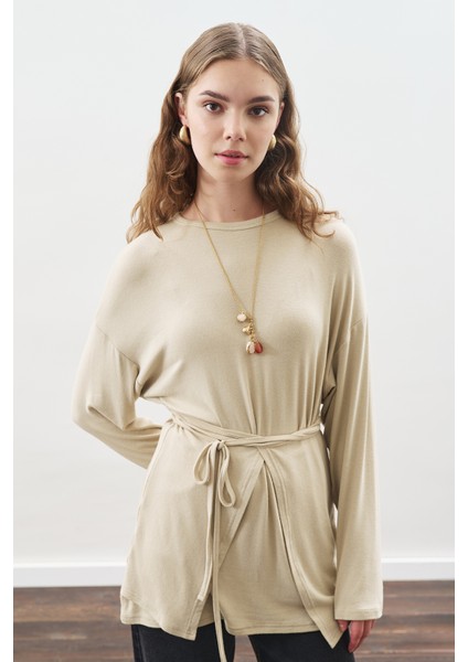 Beli Bağlama Tasarımlı Bluz Taş indirimleri