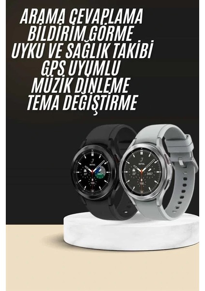 Yeni Nesil Akıllı Saat Çağrı Cevaplayabilen Plastik 47 mm Uyumlu Kordon