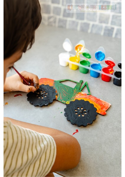 Kamyon Jip Ahşap Boyama Figürleri ve Etkinlik Seti Eğitici Çocuk Aktivite Okul Öncesi Boyasız fırsatları