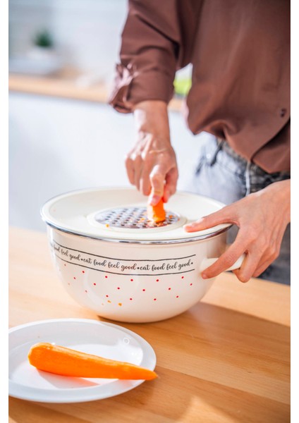 Feel Good Emaye Rendeli Karıştırma Kabı - 30 cm