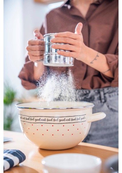 Feel Good Emaye Rendeli Karıştırma Kabı - 30 cm