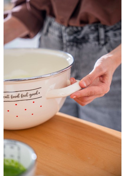 Feel Good Emaye Rendeli Karıştırma Kabı - 30 cm