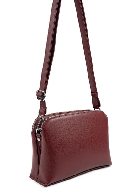 Silver & Polo Bordo - Bordo SP623 Kadın Çapraz Çanta