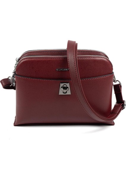 Silver & Polo Bordo - Bordo SP623 Kadın Çapraz Çanta