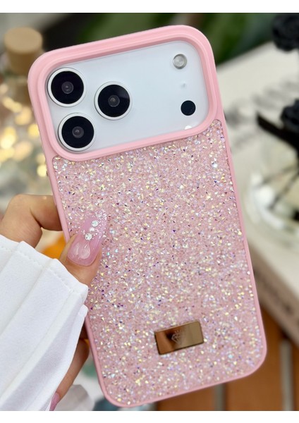 Iphone 17 Promax Uyumlu Elmas Tasarımlı Taşlı Işıltılı Parlak Pırlanta Kılıf