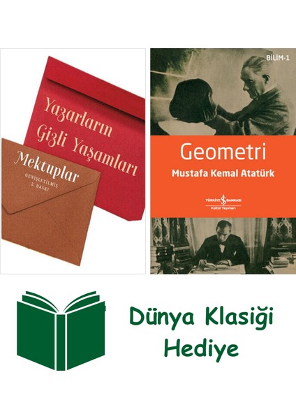 Yazarların Gizli Yaşamları - Mektuplar + Geometri + Dünya Klasiği Hediye