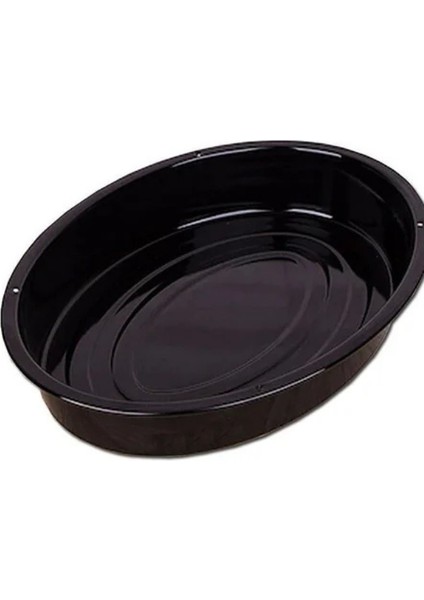 28 cm Oval Siyah Parlak Emaye Tepsi – Dayanıklı, Şık, Fırın ve Servis Kullanımına Uygun modelleri