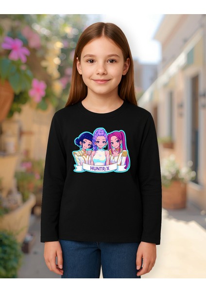 Kpop Demon Hunters Huntrix Uzun Kollu Baskılı Kız Çocuk Tişört (4-13 Yaş) fiyatları