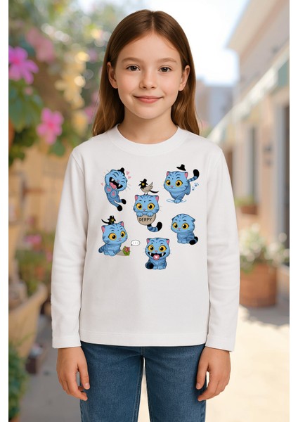 Kpop Demon Hunters Sevimli Derpy Uzun Kollu Baskılı Kız Çocuk Tişört fiyatları