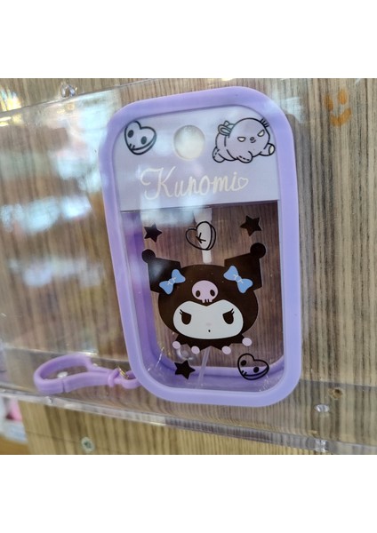 Kuromi Figürlü Silikon Korumalı Plastik Parfüm/kolonya Şişesi Mor3