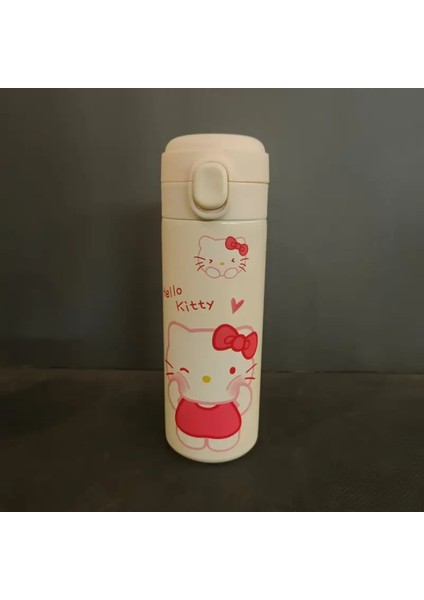 Çocuk Termos Matara Paslanmaz Çelik Hello Kitty Figürlü Bej H33912