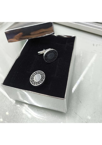 925 Ayar Gümüş Erkek Kol Düğmesi