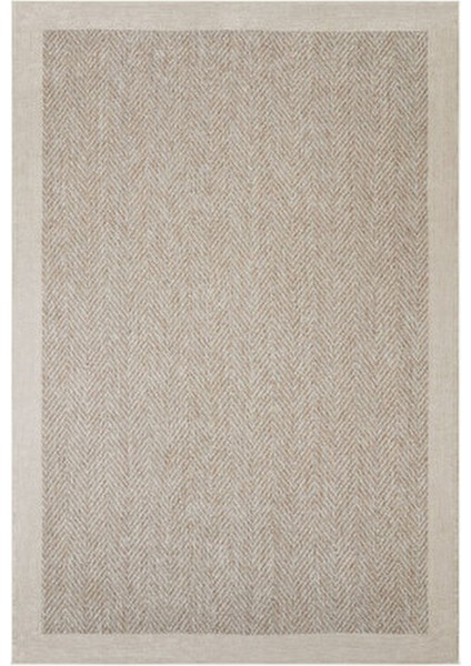 Pratico Bej Kaydırmaz Taban Halı Dijital Baskı Yumuşak Sisal Hasır Görünüm Yıkanabilir Mutfak Halısı