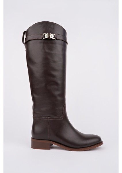 Massi Model Hakiki Deri Tak Çıkar Tokalı Kalın Topuklu Günlük Kadın Çizme modelleri