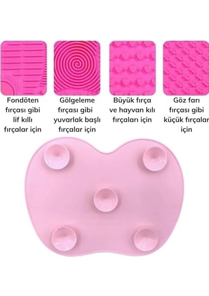 Busstier Silikon Makyaj Fırça Temizleme Pedi Pratik ve Kolay Kullanımlı Fırça Temizleyici Mat Aparat (22 Cm) fiyatları