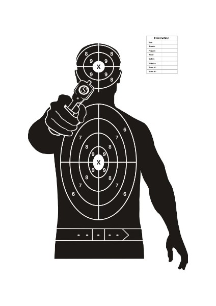 Taktik Atış Karma Paket (10X4=40 Adet) 64X90CM (Büyük Boy) Poligon Hedef Kağıdı modelleri