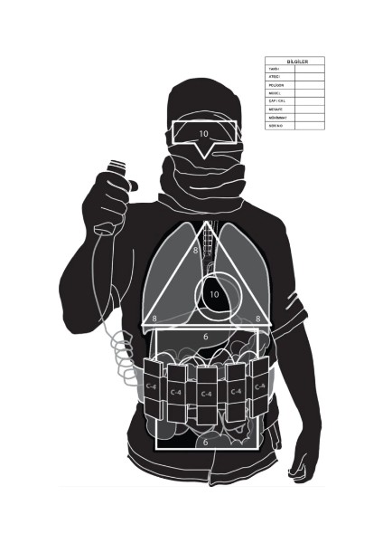 Taktik Atış Karma Paket (10X4=40 Adet) 64X90CM (Büyük Boy) Poligon Hedef Kağıdı indirimleri