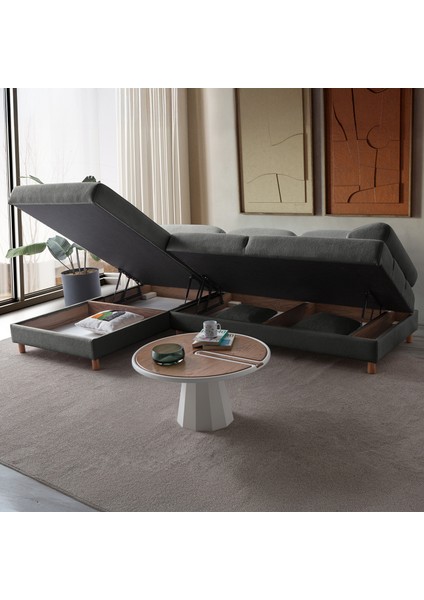 Aries Yataklı Sandıklı Köşe Takımı Antrasit Sol Köşe modelleri