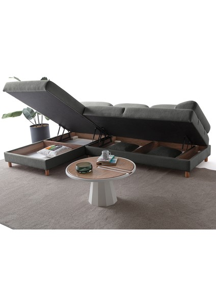 Aries Yataklı Sandıklı Köşe Takımı Antrasit Sol Köşe indirimleri