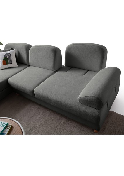 Aries Yataklı Sandıklı Köşe Takımı Antrasit Sol Köşe