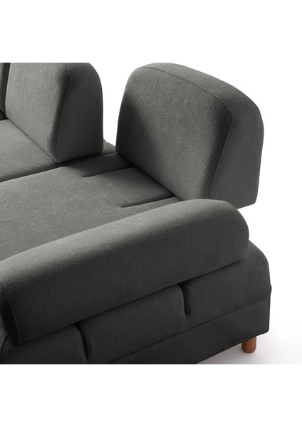 Aries Yataklı Sandıklı Köşe Takımı Antrasit Sol Köşe