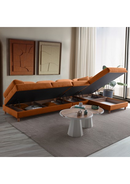 Aries Yataklı Sandıklı Piyonlu Köşe Takımı Turuncu Sağ Köşe modelleri