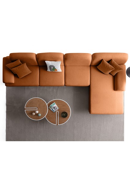 Aries Yataklı Sandıklı Piyonlu Köşe Takımı Turuncu Sağ Köşe