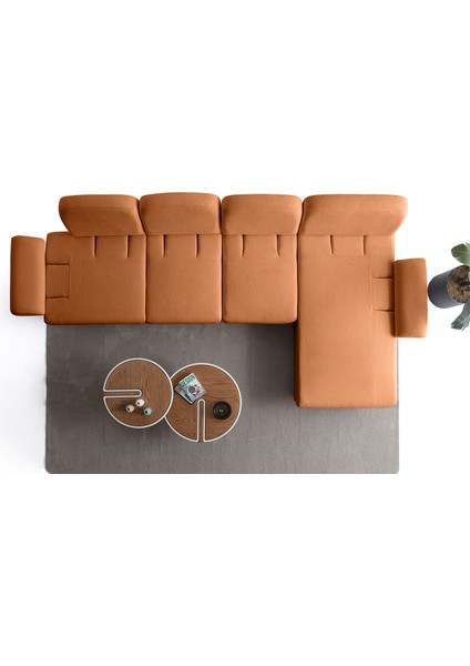 Aries Yataklı Sandıklı Piyonlu Köşe Takımı Turuncu Sağ Köşe