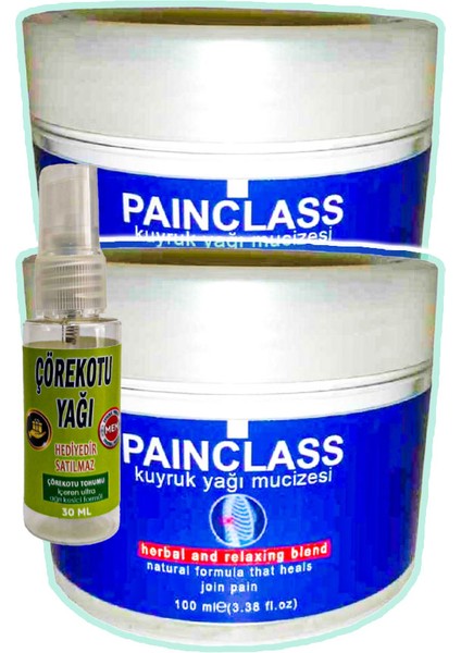 Painclass Kuyruk Yağı Kremi 2 Adet 100 ml + Çörek Otu Yağı Teskin Yağı 30 ml