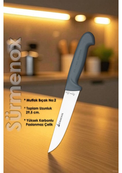 Sürmene Gri Serisi Mutfak Bıçak Seti Yüzme Sıyırma Kasap Et Ekmek Sebze Bıçağı 4 Lü Set HDS-105 modelleri