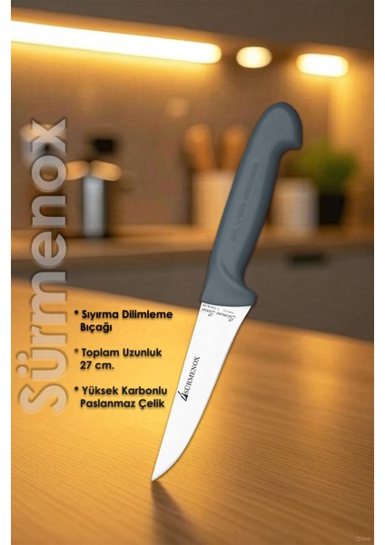 Sürmene Gri Serisi Mutfak Bıçak Seti Yüzme Sıyırma Kasap Et Ekmek Sebze Bıçağı 4 Lü Set HDS-105 fırsatları