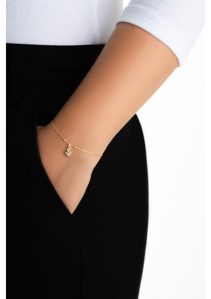 Ş Harfi 18 Ayar Sarı Altın Kaplama 19 cm Gümüş Nazar Bileklik fırsatları