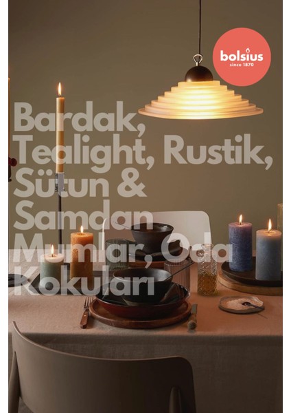 Manolya Kokulu Tealight Mum, 6\'lı Paket, 4 Saat Yanma Süresi, Doğal Vegan Balmumu Içerir, fiyatları