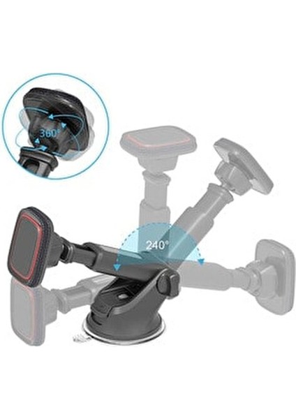 Universal Tüm Araçlara Uyumlu Mıknatıslı Akrobat Araç Telefon Tutucu Hareketli Araba Içi Tutacağı