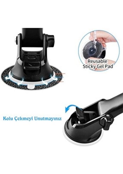 Universal Tüm Araçlara Uyumlu Mıknatıslı Akrobat Araç Telefon Tutucu Hareketli Araba Içi Tutacağı
