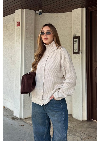 Taş Apoletli Düğmeli Kazak - 04632 fiyatları